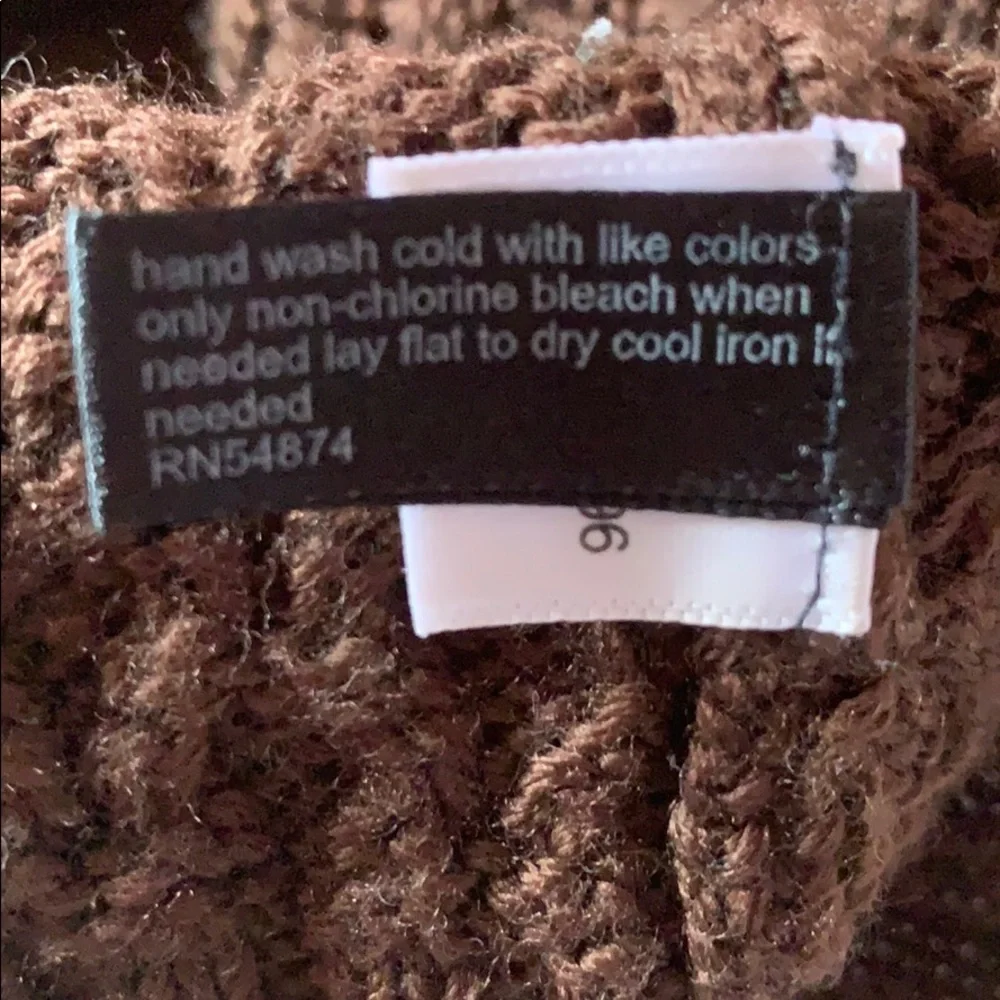 The Limited Brown Button Down Tie Sweater